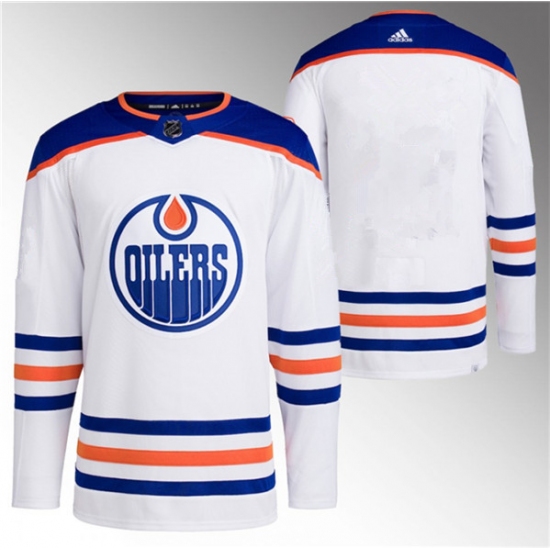 Men's Edmonton Oilers Custom White Stitched Jersey - Ujersey