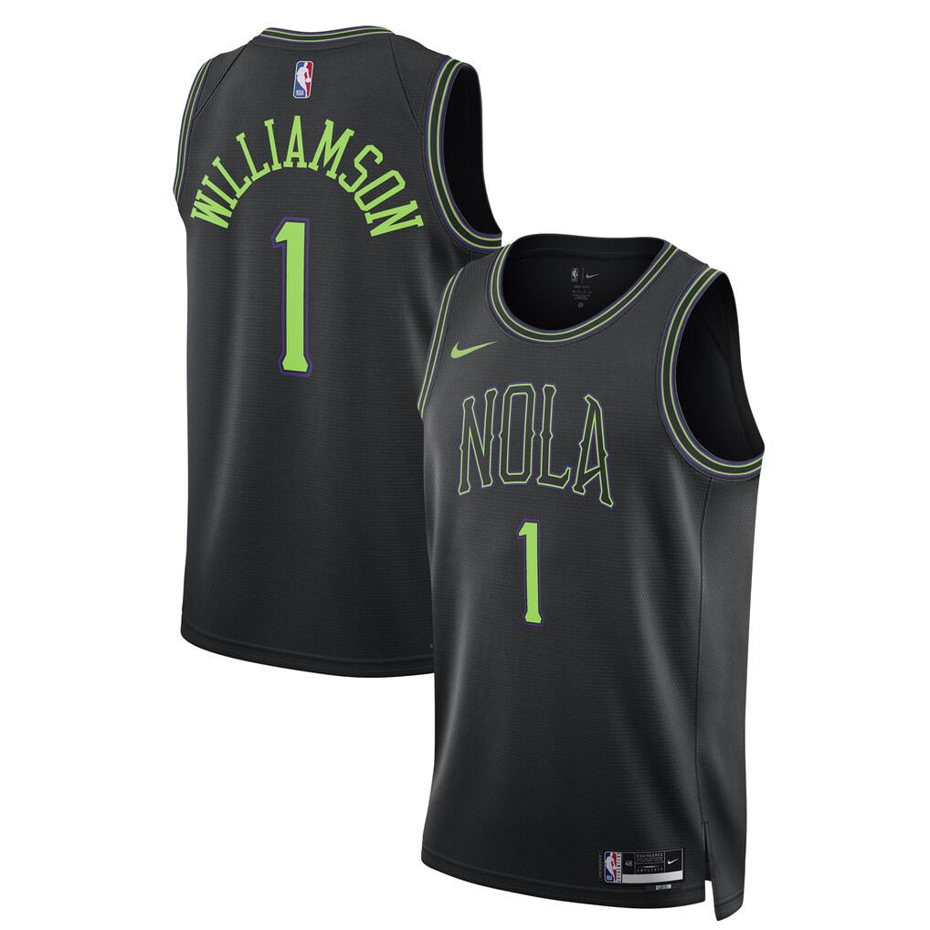Unisex New Orleans Pelicans Zion Williamson Nike Black 2025/26 Swingman Jersey - City Edition