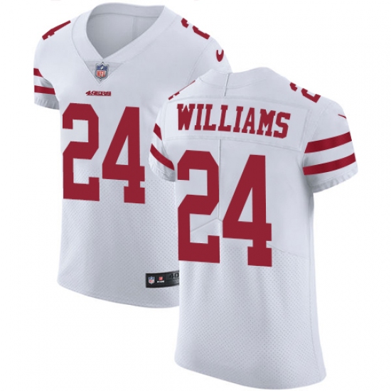 Men's Nike San Francisco 49ers #24 K'Waun Williams White Vapor Untouchable Elite Player NFL Jersey - Ujersey