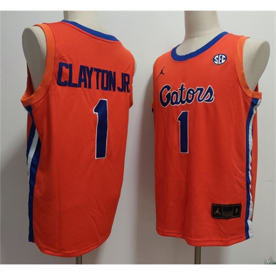 Men's Florida Gators #1 Walter Clayton Jr. Orange Stitched Basketball Jersey - Ujersey