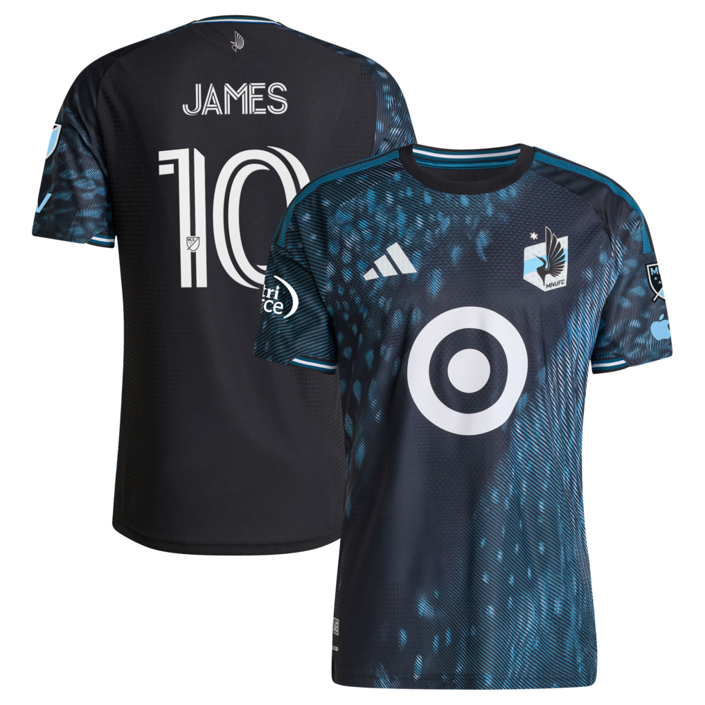 Men's Minnesota United FC James Rodriguez adidas Black 2026 The Decade Kit On-Field Authentic Patch Jersey - Ujersey