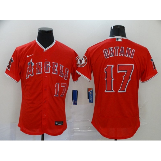 Men's Nike Los Angeles Angels #17 Shohei Ohtani Red Elite Home Stitched Baseball Jersey - Ujersey