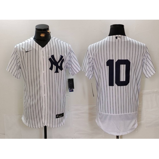 Men's New York Yankees #10 Phil Rizzuto White Flex Base Stitched Baseball Jersey - Ujersey