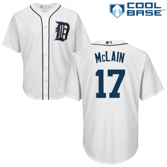 Youth Majestic Detroit Tigers #17 Denny McLain Authentic White Home Cool Base MLB Jersey - Ujersey