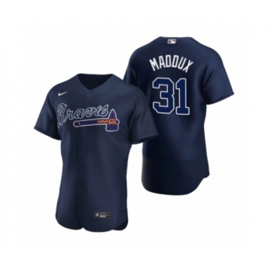 Men's Atlanta Braves #31 Greg Maddux Nike Navy Authentic 2020 Alternate Jerseys - Ujersey