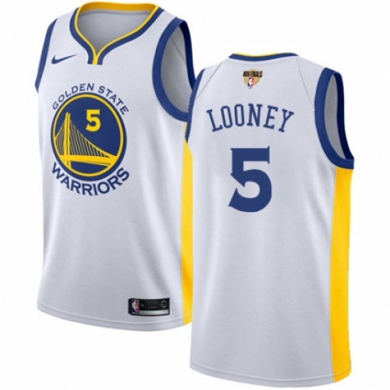 Women's Nike Golden State Warriors #5 Kevon Looney Swingman White Home 2018 NBA Finals Bound NBA Jersey - Association Edition - Ujersey
