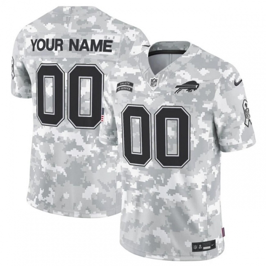Men's Buffalo Bills Active Player Custom 2024 F.U.S.E Arctic Camo Salute To Service Limited Stitched Football Jersey - Ujersey