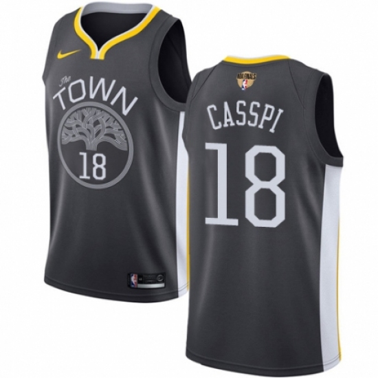 Women's Nike Golden State Warriors #18 Omri Casspi Swingman Black Alternate 2018 NBA Finals Bound NBA Jersey - Statement Edition - Ujersey