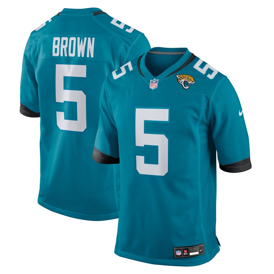 Men's Jacksonville Jaguars Dyami Brown Nike Teal Team Game Jersey - Ujersey NHL
