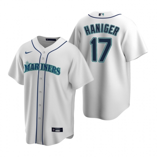 Men's Nike Seattle Mariners #17 Mitch Haniger White Home Stitched Baseball Jersey - Ujersey