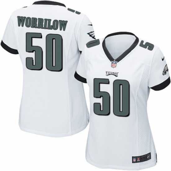 Women's Nike Philadelphia Eagles #50 Paul Worrilow Game White NFL Jersey - Ujersey