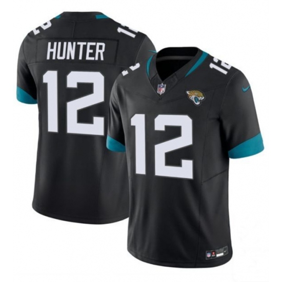 Men's Jacksonville Jaguars #12 Travis Hunter Black 2025 Draft F.U.S.E. Vapor Untouchable Limited Football Stitched Jersey - Ujersey