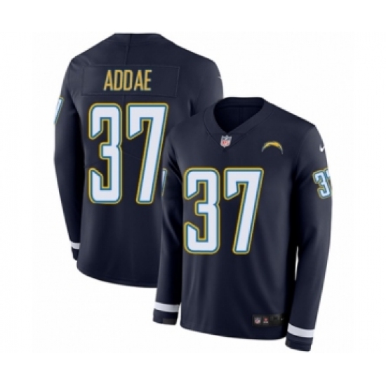 Youth Nike Los Angeles Chargers #37 Jahleel Addae Limited Navy Blue Therma Long Sleeve NFL Jersey - Ujersey