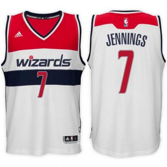 adidas Washington Wizards #7 Brandon Jennings White Swingman Home Jersey - Ujersey