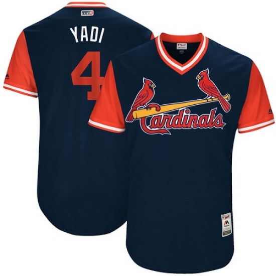 Men's Majestic St. Louis Cardinals #4 Yadier Molina 