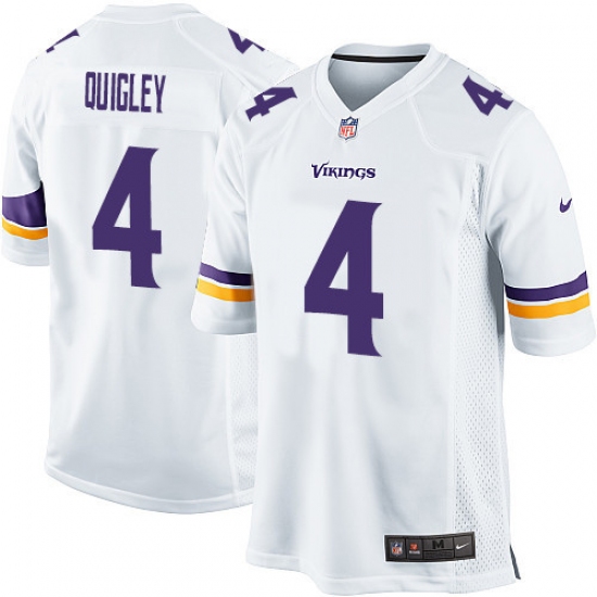 Men's Nike Minnesota Vikings #4 Ryan Quigley Game White NFL Jersey - Ujersey