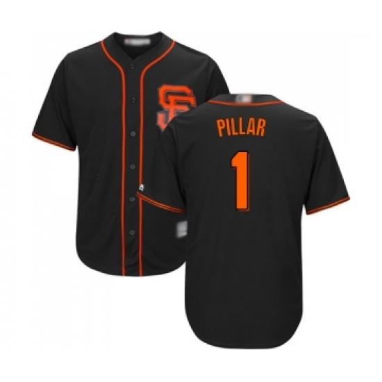 Men's San Francisco Giants #1 Kevin Pillar Replica Black Alternate Cool Base Baseball Jersey - Ujersey