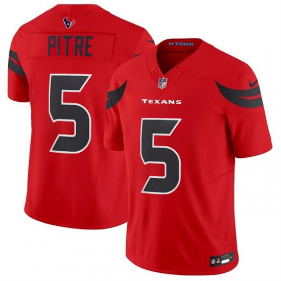 Youth Houston Texans #5 Jalen Pitre Red 2024 Alternate F.U.S.E Vapor Football Stitched Jersey - Ujersey