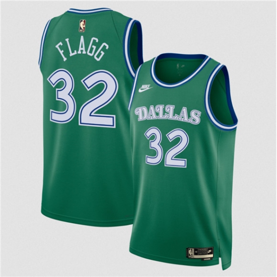 Men's Dallas Mavericks #32 Cooper Flagg Green 2025 Classic Edition Stitched Basketball Jersey - Ujersey