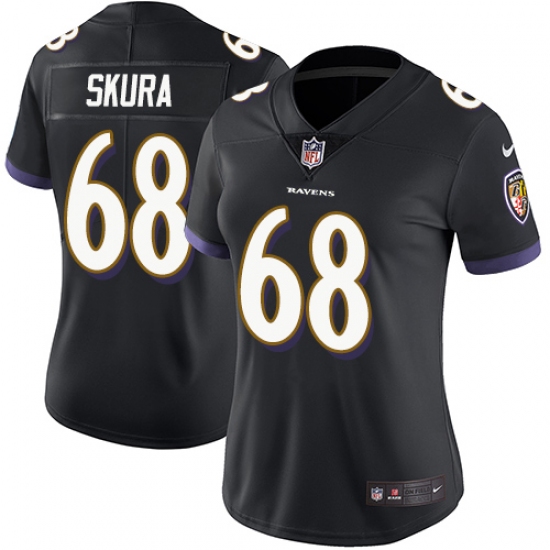Women's Nike Baltimore Ravens #68 Matt Skura Black Alternate Vapor Untouchable Limited Player NFL Jersey - Ujersey