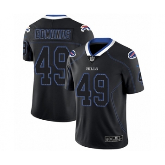 Men's Nike Buffalo Bills #49 Tremaine Edmunds Limited Black Lights Out Black Rush NFL Jersey - Ujersey
