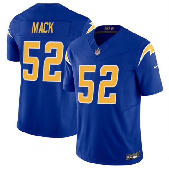Men's Los Angeles Chargers #52 Khalil Mack Royal 2025 F.U.S.E Vapor Limited Stitched Football Jersey - Ujersey