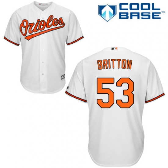 Youth Majestic Baltimore Orioles #53 Zach Britton Authentic White Home Cool Base MLB Jersey - Ujersey