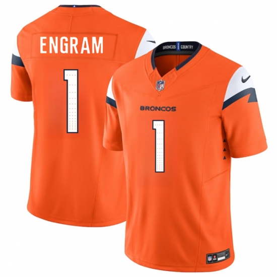 Men's Denver Broncos #1 Evan Engram Orange 2025 F.U.S.E. Vapor Limited Football Stitched Jersey - Ujersey