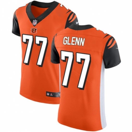 Men's Nike Cincinnati Bengals #77 Cordy Glenn Orange Alternate Vapor Untouchable Elite Player NFL Jersey - Ujersey
