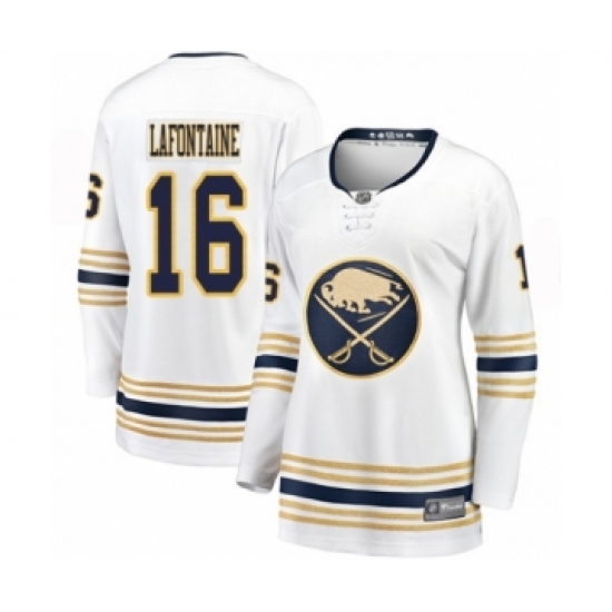 Women's Buffalo Sabres #16 Pat Lafontaine Fanatics Branded White 50th Season Breakaway Hockey Jersey - Ujersey