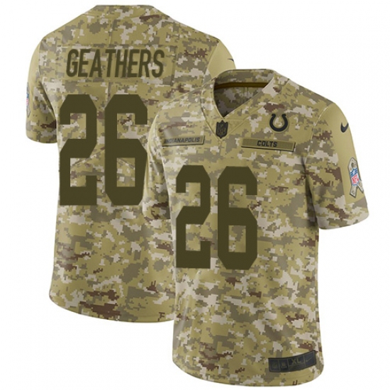 Men's Nike Indianapolis Colts #26 Clayton Geathers Limited Camo 2018 Salute to Service NFL Jersey - Ujersey