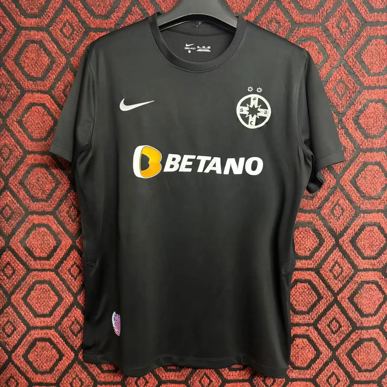 22-23 FCSB Away Soccer Jersey Black Custom Shirt - ujerseystore