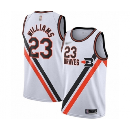 Men's Los Angeles Clippers #23 Louis Williams Swingman White Hardwood Classics Finished Basketball Jersey