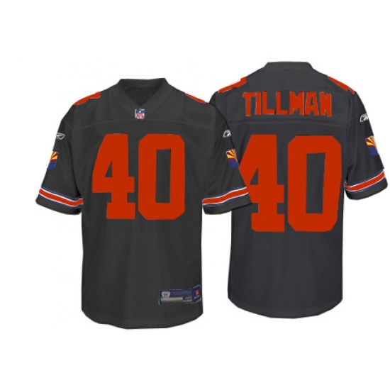 Reebok Arizona Cardinals #40 Pat Tillman Black Authentic Throwback NFL Jersey - Ujersey