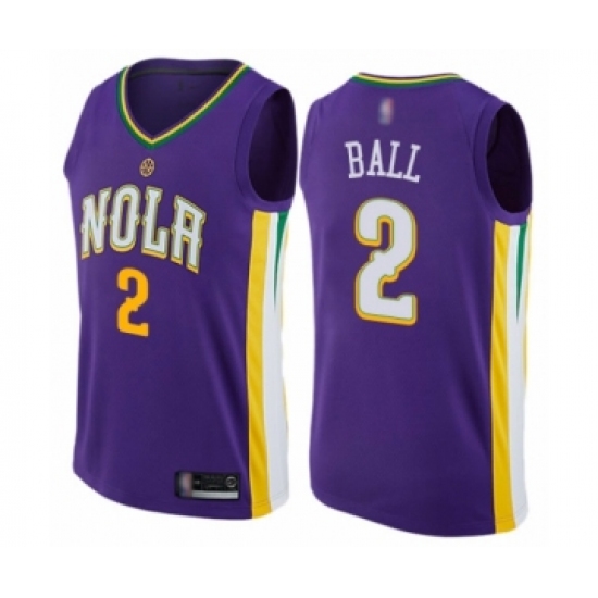 Youth New Orleans Pelicans #2 Lonzo Ball Swingman Purple Basketball Jersey - City Edition - Ujersey