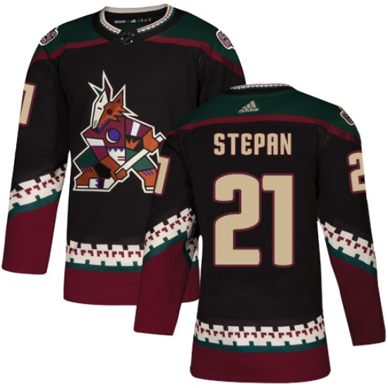 Youth Adidas Arizona Coyotes #21 Derek Stepan Premier Black Alternate NHL Jersey - Ujersey