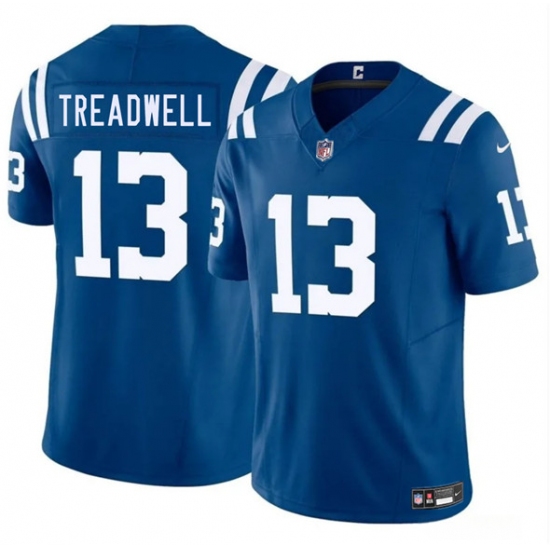 Men's Indianapolis Colts #13 Laquon Treadwell Blue 2025 F.U.S.E. Vapor Limited Football Stitched Jersey - Ujersey