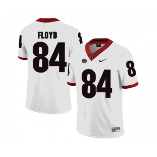 Georgia Bulldogs 84 Leonard Floyd White College Football Jersey - Ujersey