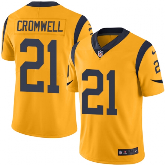 Youth Nike Los Angeles Rams #21 Nolan Cromwell Limited Gold Rush Vapor Untouchable NFL Jersey - Ujersey