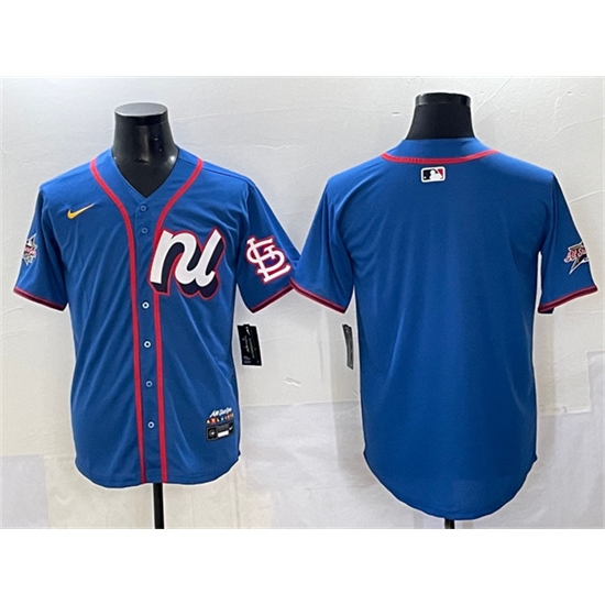 Men's National League St. Louis Cardinals Blank Blue 2025 All-Star Edition Limited Stitched Baseball Jersey - Ujersey