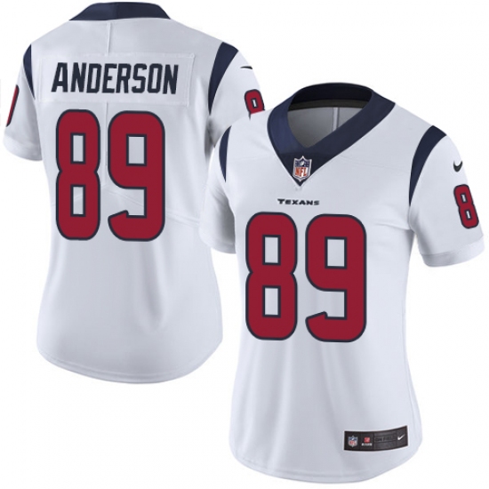 Women's Nike Houston Texans #89 Stephen Anderson Elite White NFL Jersey - Ujersey