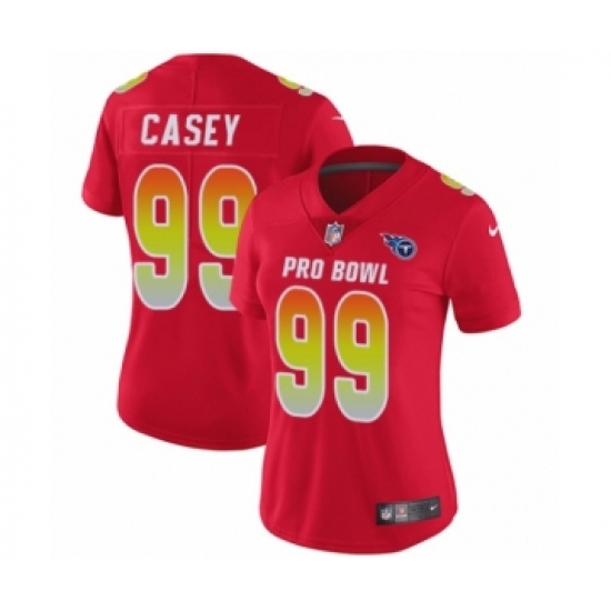 Women's Nike Tennessee Titans #99 Jurrell Casey Limited Red AFC 2019 Pro Bowl NFL Jersey - Ujersey