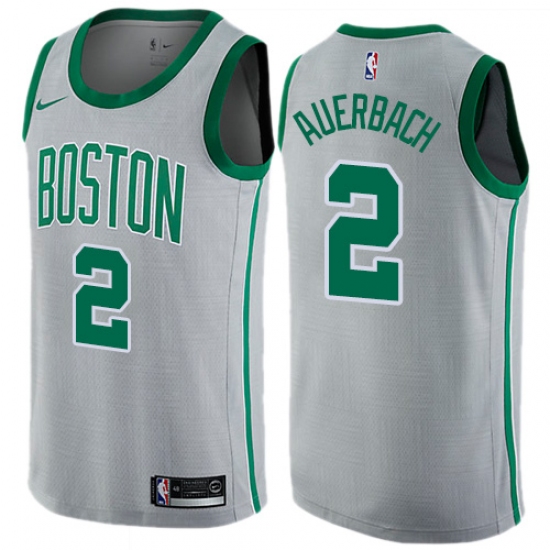 Women's Nike Boston Celtics #2 Red Auerbach Swingman Gray NBA Jersey - City Edition - Ujersey