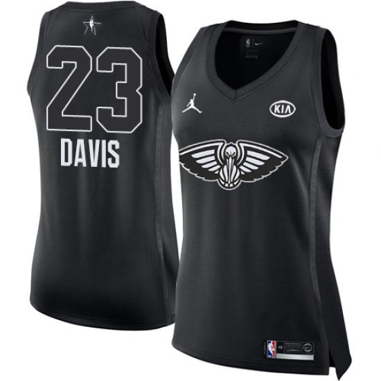 Women's Nike Jordan New Orleans Pelicans #23 Anthony Davis Swingman Black 2018 All-Star Game NBA Jersey - Ujersey