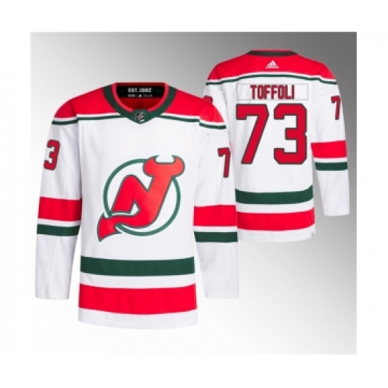 Men's New Jersey Devils #73 Tyler Toffoli White Stitched Jersey - Ujersey