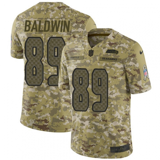 Youth Nike Seattle Seahawks #89 Doug Baldwin Limited Camo 2018 Salute to Service NFL Jersey - Ujersey