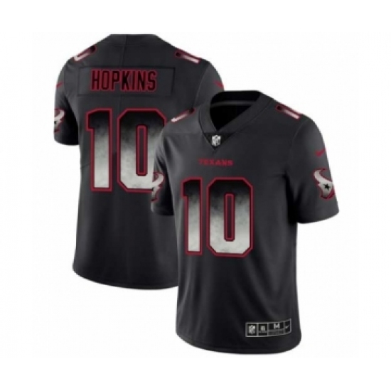 Men Houston Texans #10 DeAndre Hopkins Black Smoke Fashion Limited Jersey - Ujersey