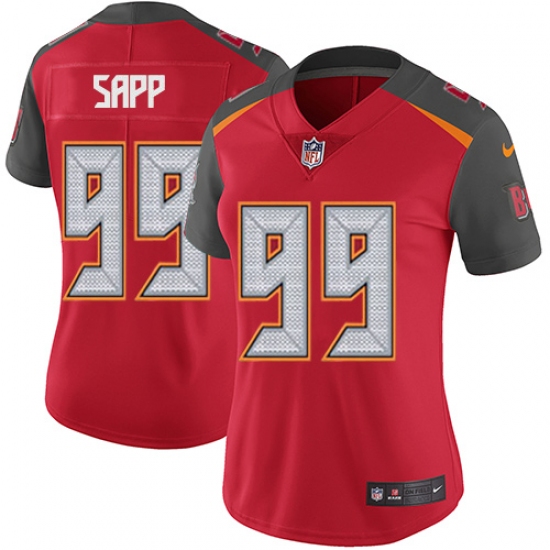 Women's Nike Tampa Bay Buccaneers #99 Warren Sapp Red Team Color Vapor Untouchable Limited Player NFL Jersey