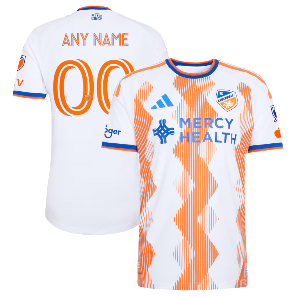 Men's FC Cincinnati adidas White 2026 The Seven Hills Kit On-Field Authentic Patch Custom Jersey - Ujersey NHL