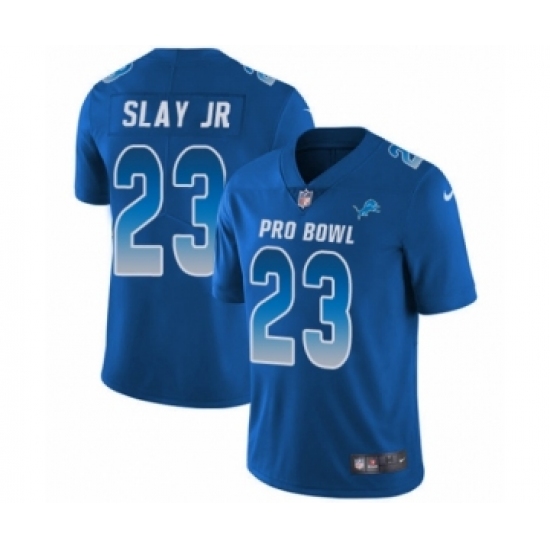 Men's Nike Detroit Lions #23 Darius Slay Limited Royal Blue NFC 2019 Pro Bowl NFL Jersey - Ujersey